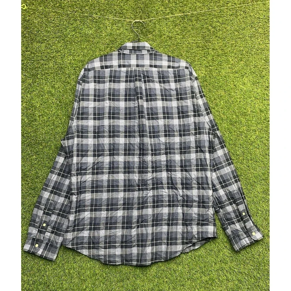 Polo Ralph Lauren Button Up Shirt Mens 2XL XXL Plaid Pony Long Sleeve Slim Fit